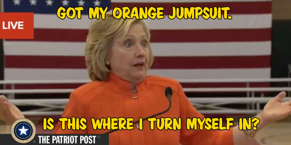Hillary orange jump suit