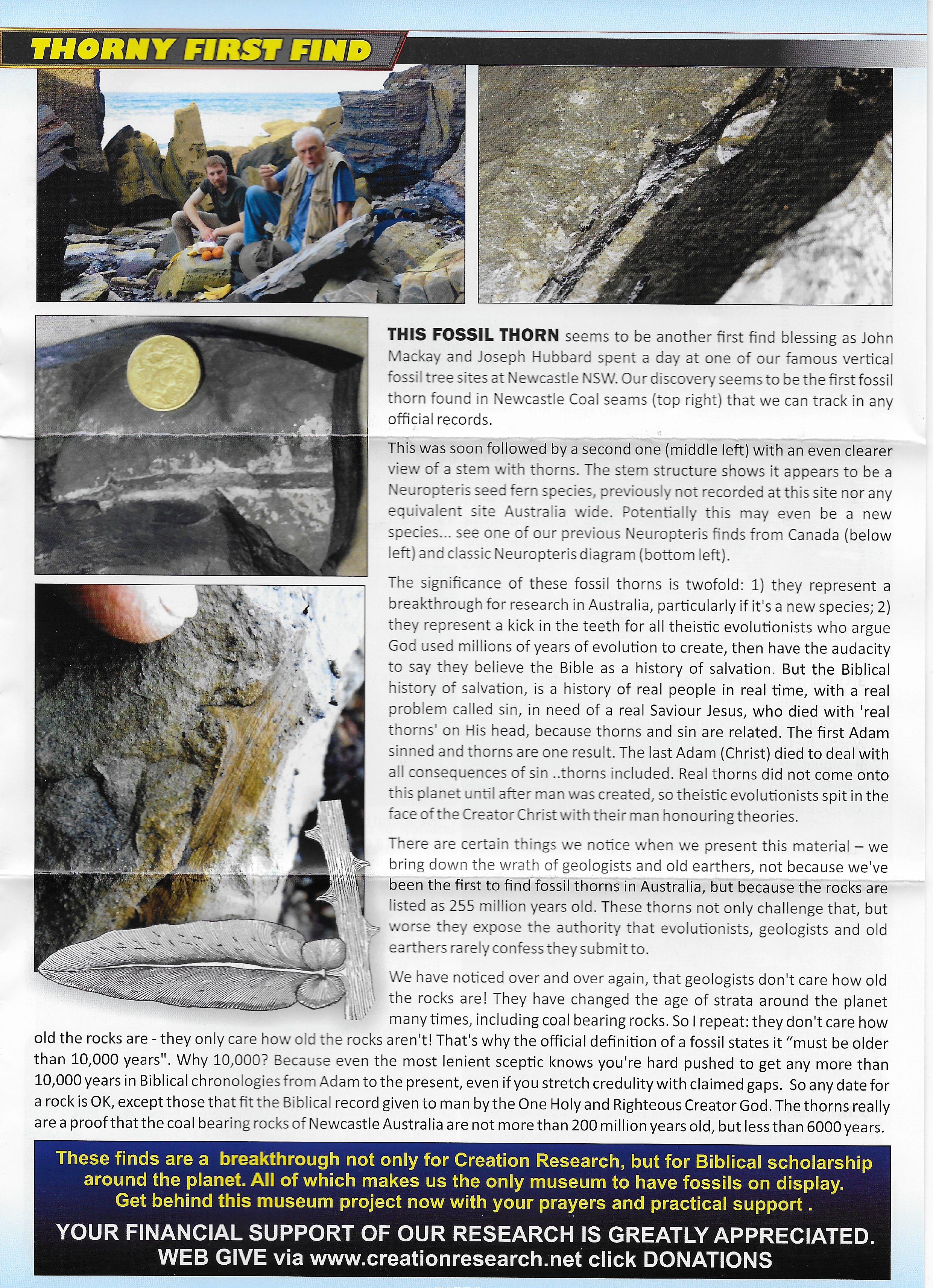 Thorny First Find Creation Research